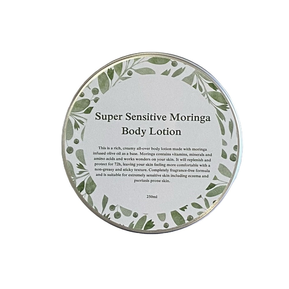 Super sensitive Moringa body lotion in aluminium tub