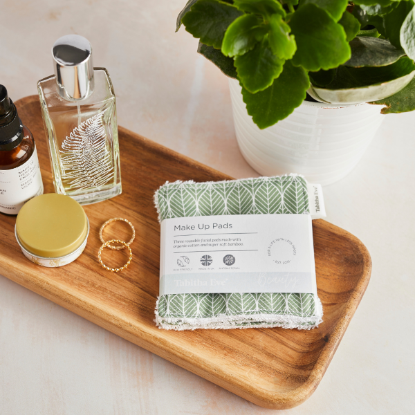 Reusable make up pads in geo leaf design