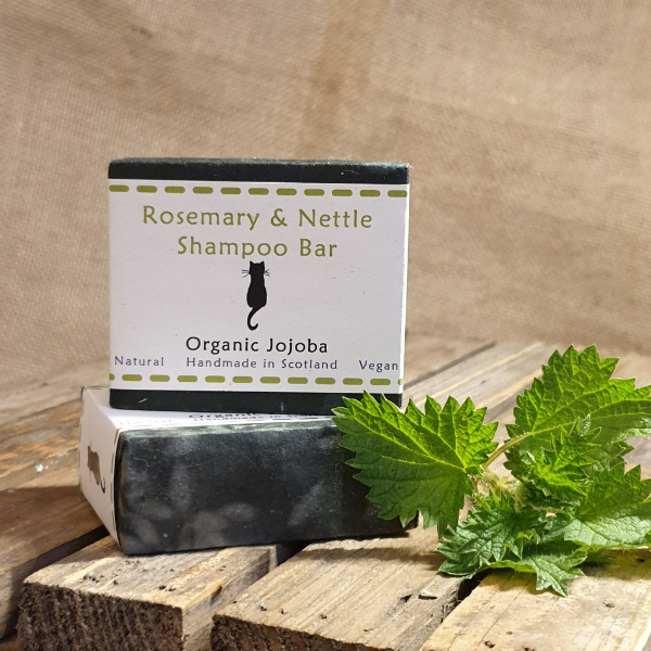 Black Cat Soap House shampoo bar Rosemary and nettle