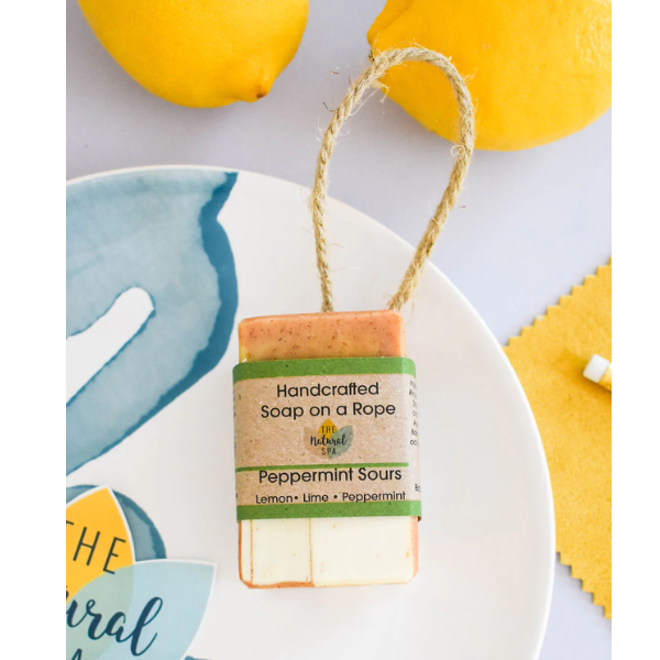 Eco soap on a rope Peppermint sours