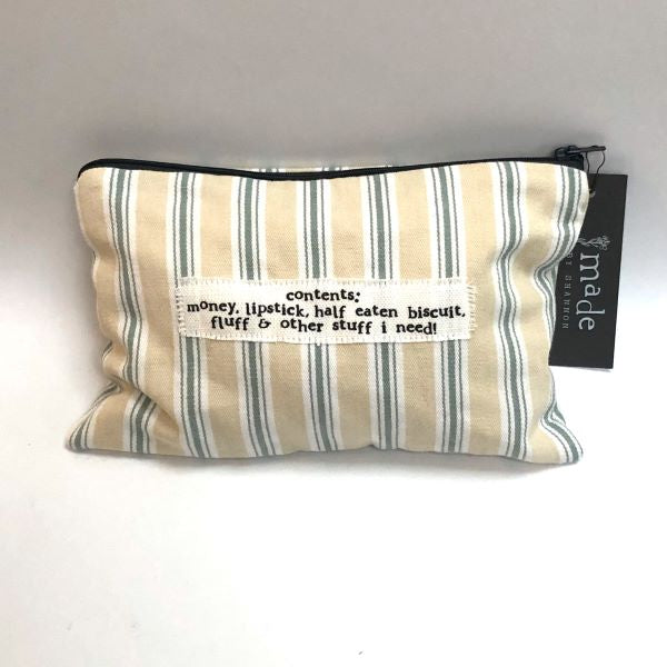 Vintage fabric pouch Stuff I need Stripe