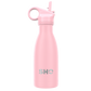 SHO eco-friendly reusable bottle pastel pink 260ml shown with straw lid