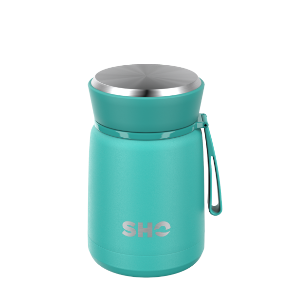 SHO reusable food flask in Aqua colour