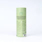 Green cardboard cylinder box labelled 'Simple Living Eco Fragrance Boosters' on a white background showing rear of box