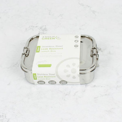 Adoni stainless steel lunchbox with paper label