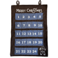 Handmade advent calendar with blue numbered felt boxes