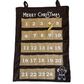 Handmade advent calendar with beige numbered felt boxes