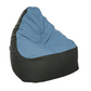 Eco-friendly bean bag Ocean & Oyster (blue seat with charcoal dark grey base)