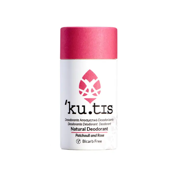 Kutis natural eco-friendly vegan deodorant bicarb-free in patchouli and rose bicarb free