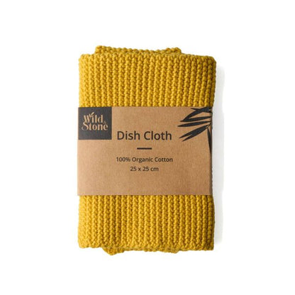 Knitted cotton dishcloth Honey