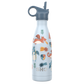 Kid's insulated bottle from SHO in Dragons (pale blue background with colourful dragons) with blue straw lid