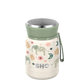 SHO reusable food flask in Elephant Dawn design (a cream background with pale green elephants)