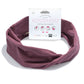 Organic multi-use cotton headband in Wild ginger with cardboard label