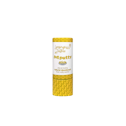 Pit Putty mini deodorant stick made from paper (lemongrass and tea tree scent)