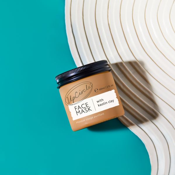 UpCircle face mask in glass jar