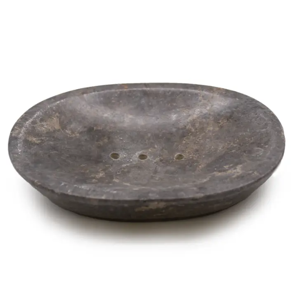 Ancient Wisdom marble soapdish grey