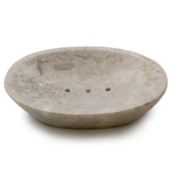 Ancient Wisdom marble soapdish cream