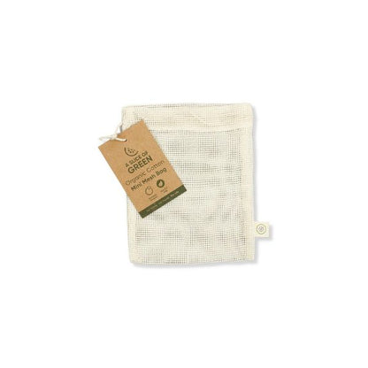 Mini mesh bag for soap, laundry or small food items with paper label