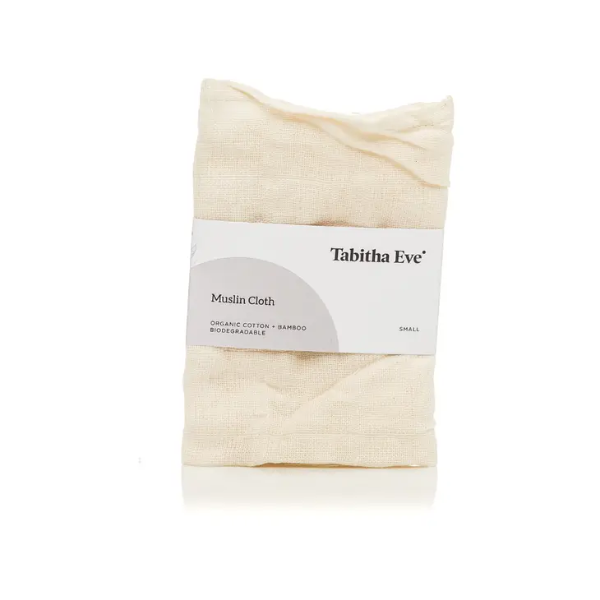 Muslin cloth shown with paper packaging