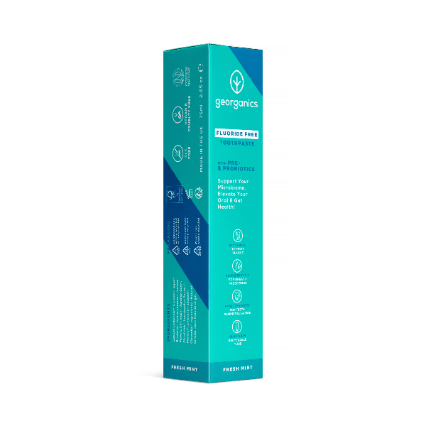 Prebiotic toothpaste cardboard packaging