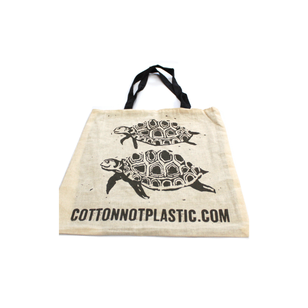 Fish reversible bag shown with print on outside