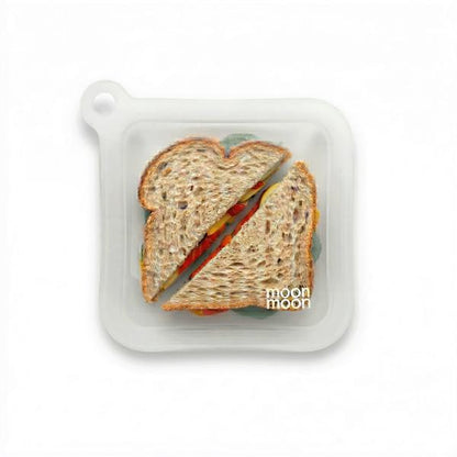 Sandwich inside a clear silicone sandwich case