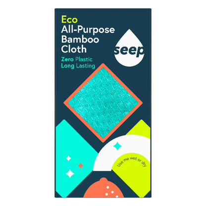 All-purpose bamboo cloth by Seep with cardboard packaging