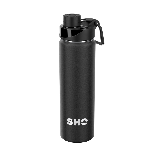 SHO sports bottle in Jet black colour