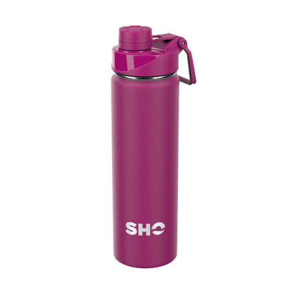SHO sports bottle in very berry colour