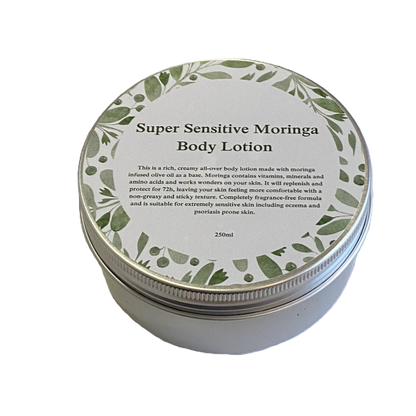 Super sensitive Moringa body lotion  in aluminium tub
