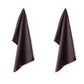 Organic cotton tea towels, pack of 2 hanging side by side, shown in Slate grey, a dark charcoal grey