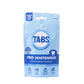 Package of Tabs Pro-whitening Boost toothpaste tablets on a white background in paper packaging