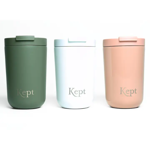 Vacuum travel mug in three colour choices