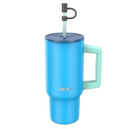 SHO reusable insulated large tumbler in winter blues (mixed blues)
