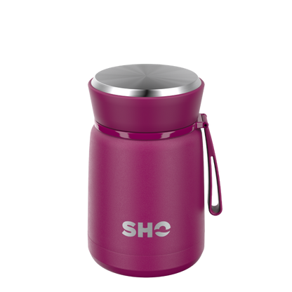 SHO reusable food flask in very berry