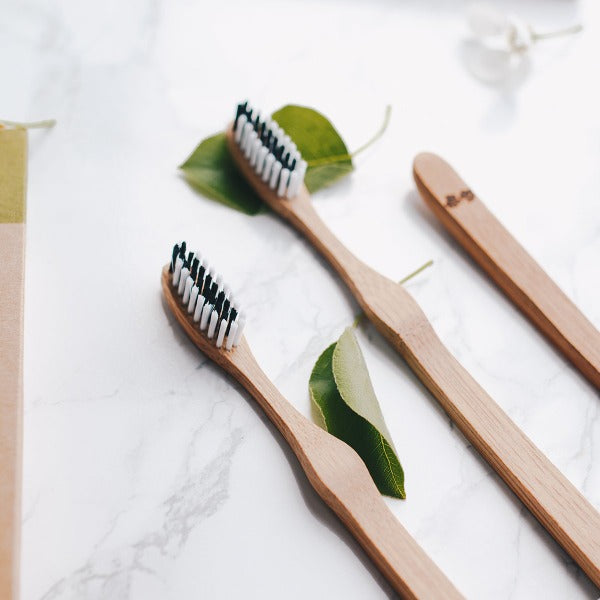 Bamboo toothbrushes set of 4