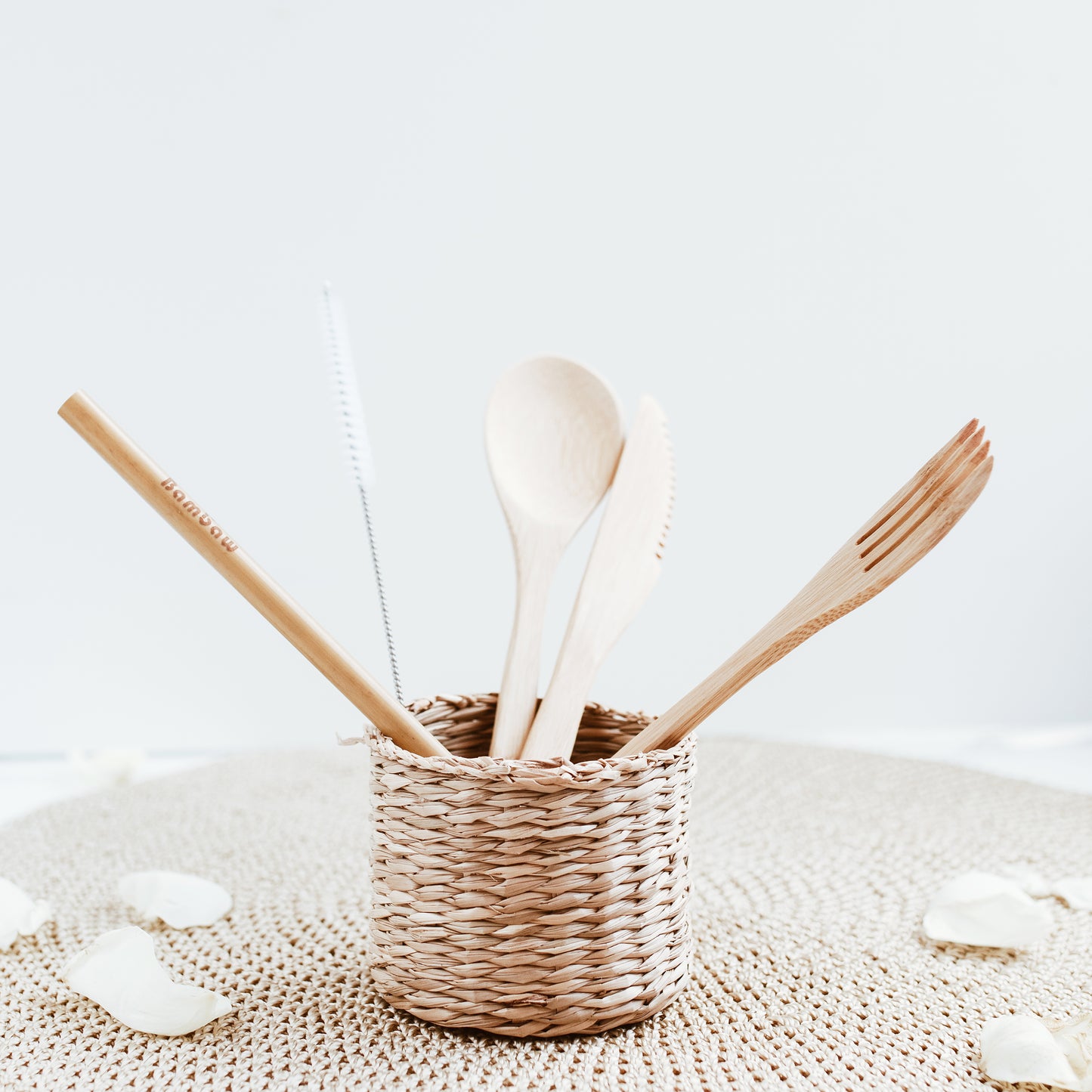 Eco friendly bamboo cutlery set