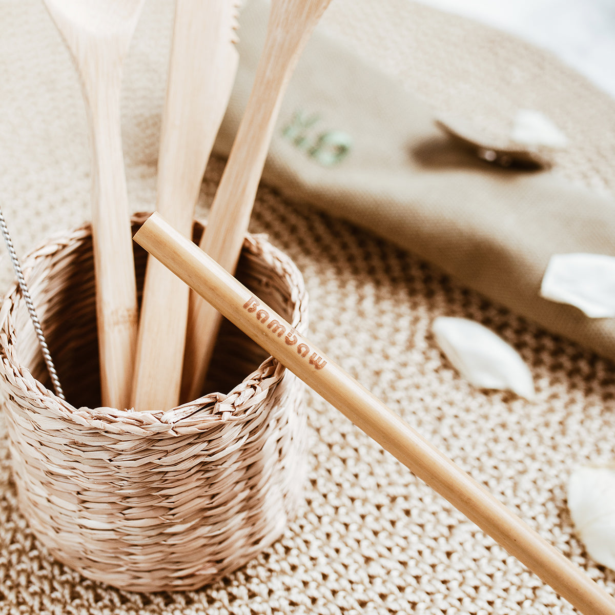 Eco friendly bamboo cutlery set
