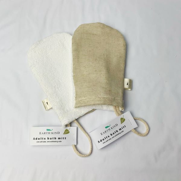Eco-friendly exfoliating cotton bath mitt