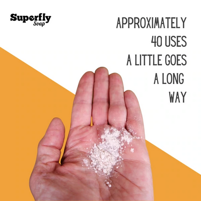 Eco-friendly balance cleanser - powder in hand