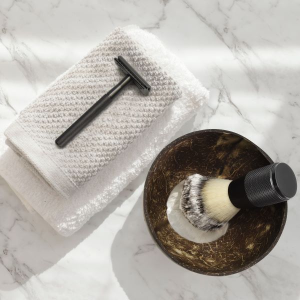 Bambaw eco-friendly metal safety razor and vegan-friendly shaving brush