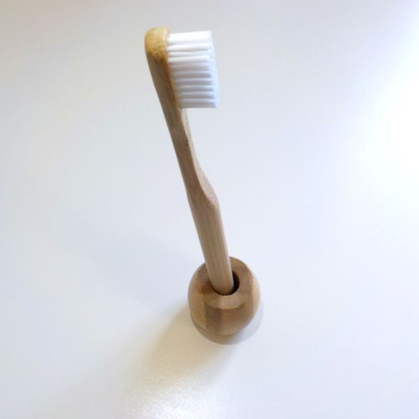 Bamboo toothbrush stand