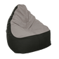 Eco-friendly bean bag Pebble Oyster (grey seat with charcoal dark grey base)
