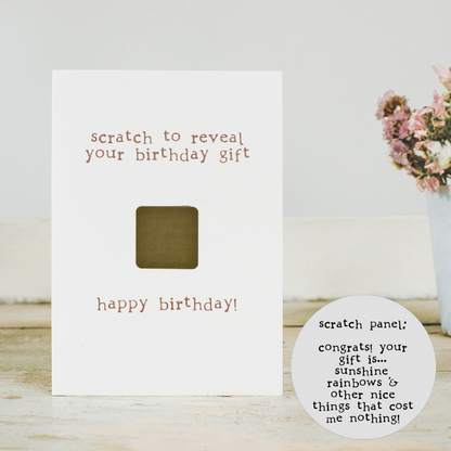 Eco card birthday scratch