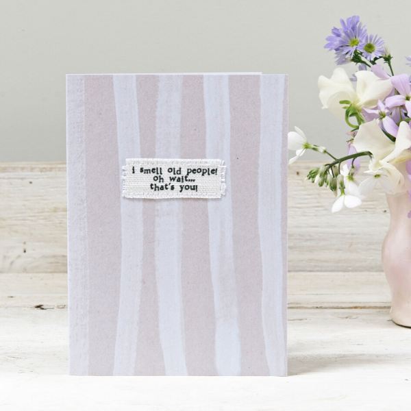 Eco card birthday smell old