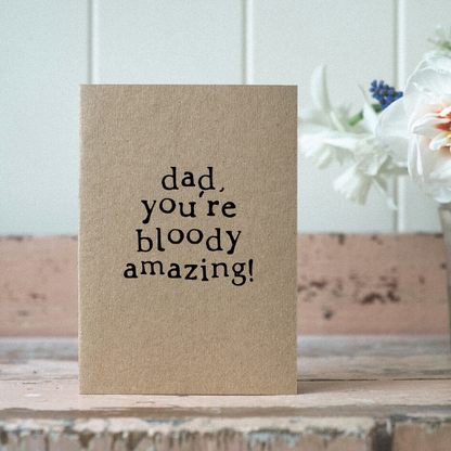 Eco card Dad bloody amazing