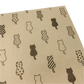 Eco-friendly gift wrapping paper Brown paper with black cartoon cats
