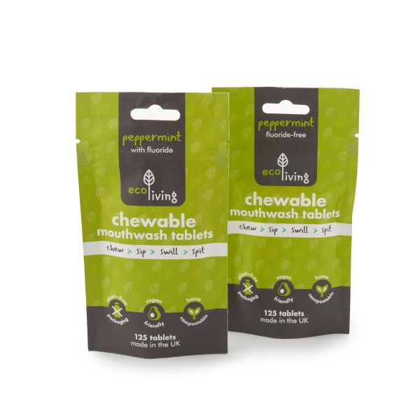 Eco-friendly sustainable chewable mouthwash tablets Pack of 125