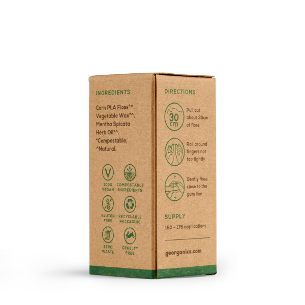 Georganics vegan dental floss spearmint