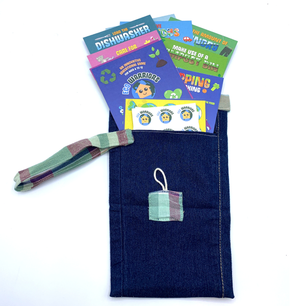 Eco warriors card set in upcycled pouch